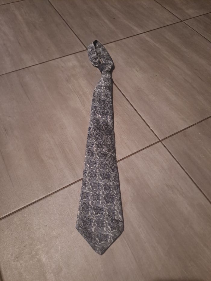 Cravate Gris Brillante Raoul Dufy pour Bianchini Férier