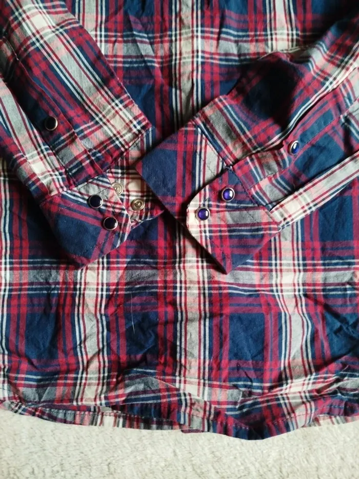Chemise à carreaux manches longues femme Inside taille M - photo numéro 6
