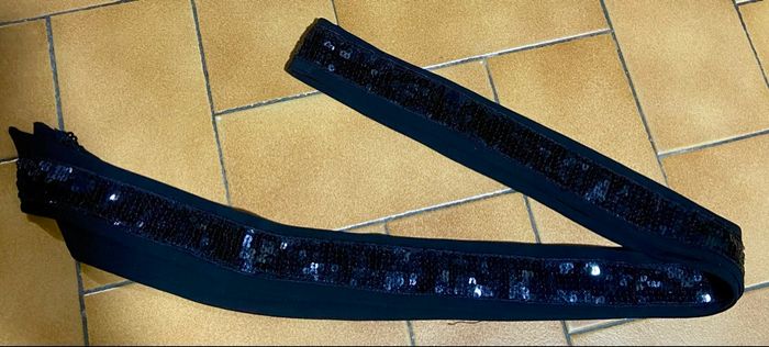 Ceinture tissus et sequin noire - photo numéro 2