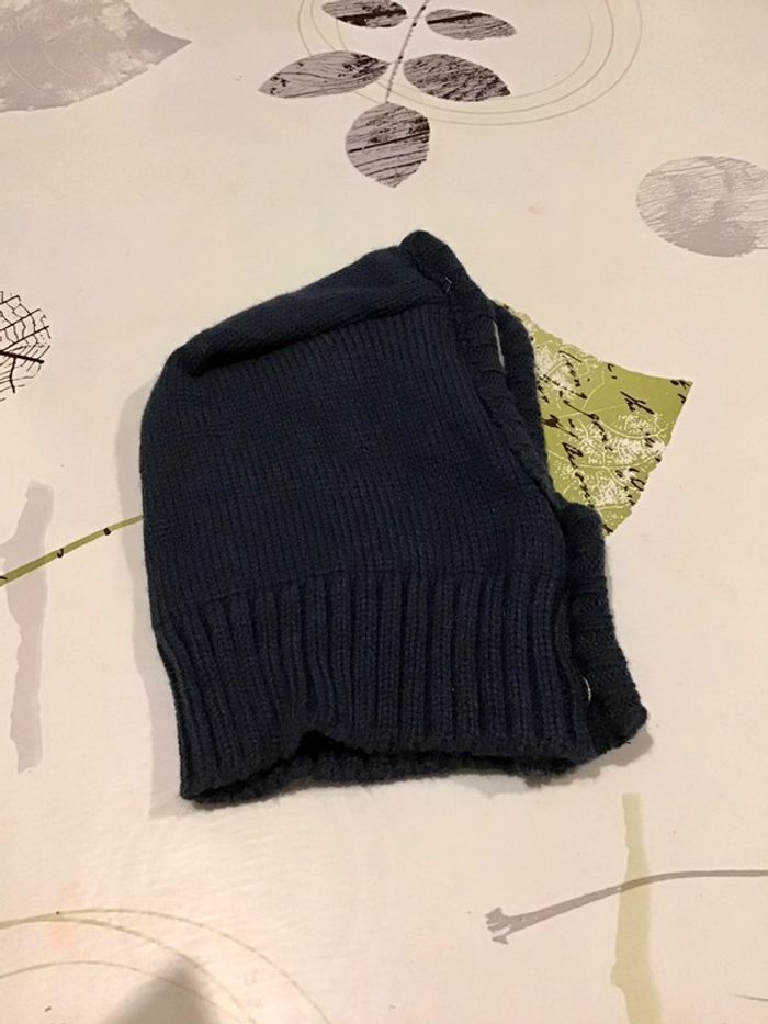 Cagoule bleu marine et grise taille 6/12 mois