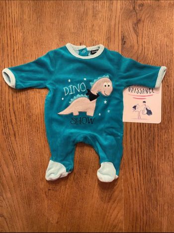 Pyjama velours naissance
