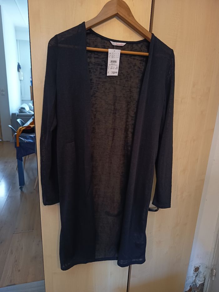 Gilet long d'été noir