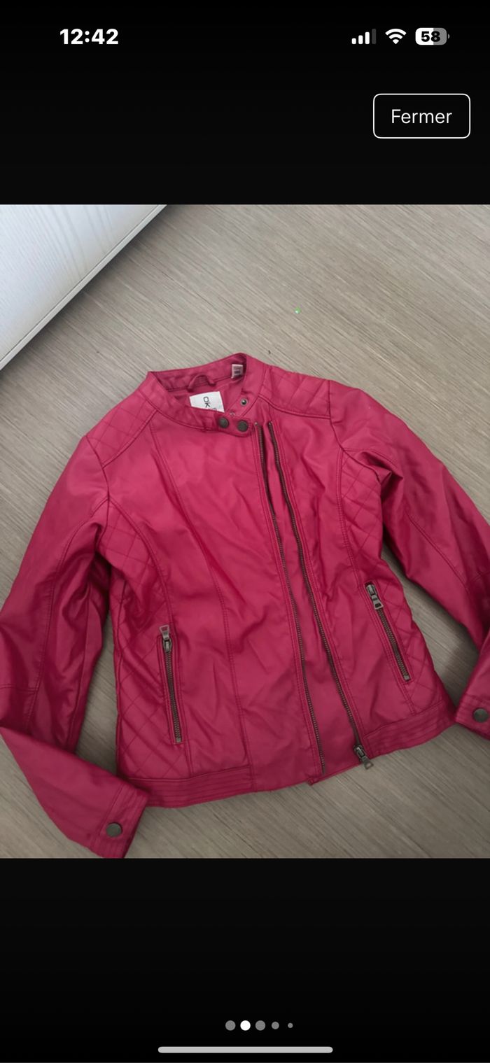 Veste simili cuir 12 ans okaidi - photo numéro 2