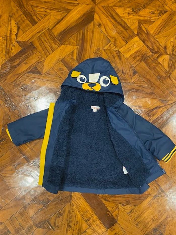 Imperméable doublé DPAM bébé – 12 mois (motif chien) - photo numéro 3