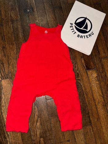 Salopette velour petit bateau 6 mois