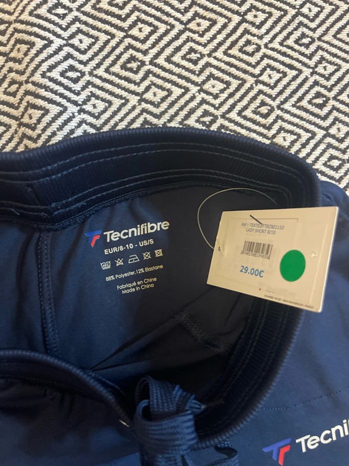 Tecnifibre - Short Lady Junior Marine taille 8-10 ans - photo numéro 2