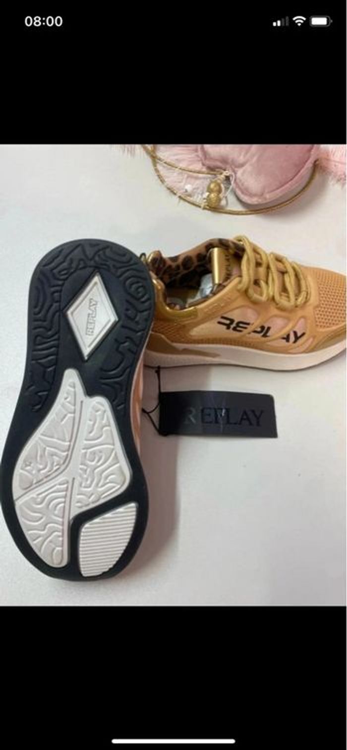 Baskets REPLAY dorées – Look premium & tendance - Taille 31 - photo numéro 2