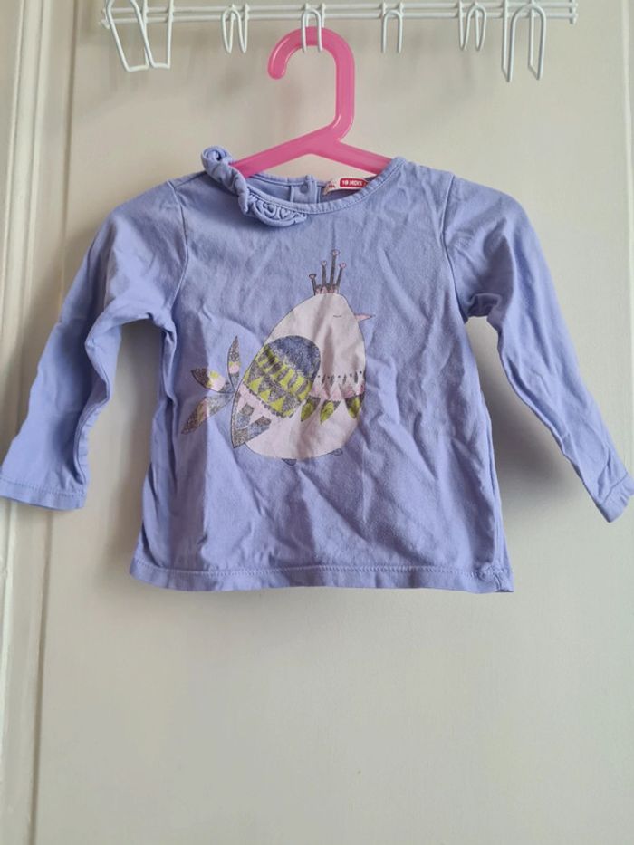 Tee shirt manches longues DPAM taille 18 mois