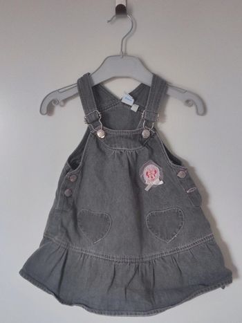 Robe en jean gris salopette Disney mini