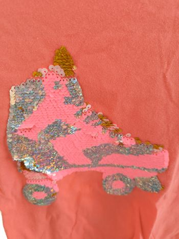 T shirt fille à sequins