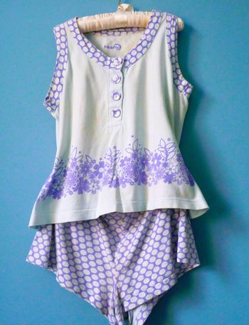 Pyjama short Femme Belamy 36 S TBE Bleu 2 pièces