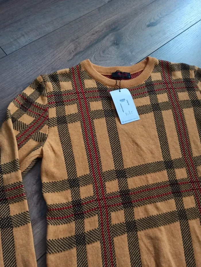 Pull moutarde homme manches longues XXL - photo numéro 2
