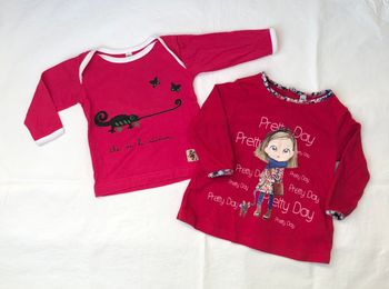 Lot de 2 t-shirts Baobab compagnie et Plus Collection 6 mois