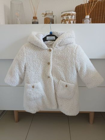 Veste polaire à capuche écru Bout'chou 36 mois