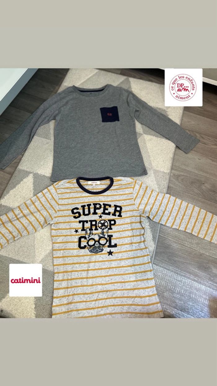 Lot de 2 t-shirt manche longue taille 8 ans