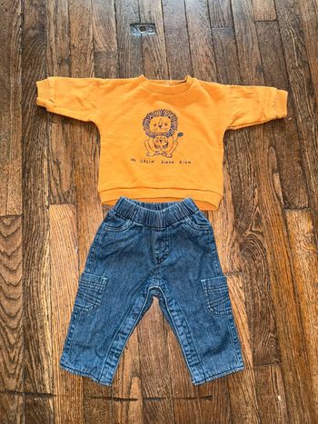 Sweat et jeans vertbaudet  3 mois