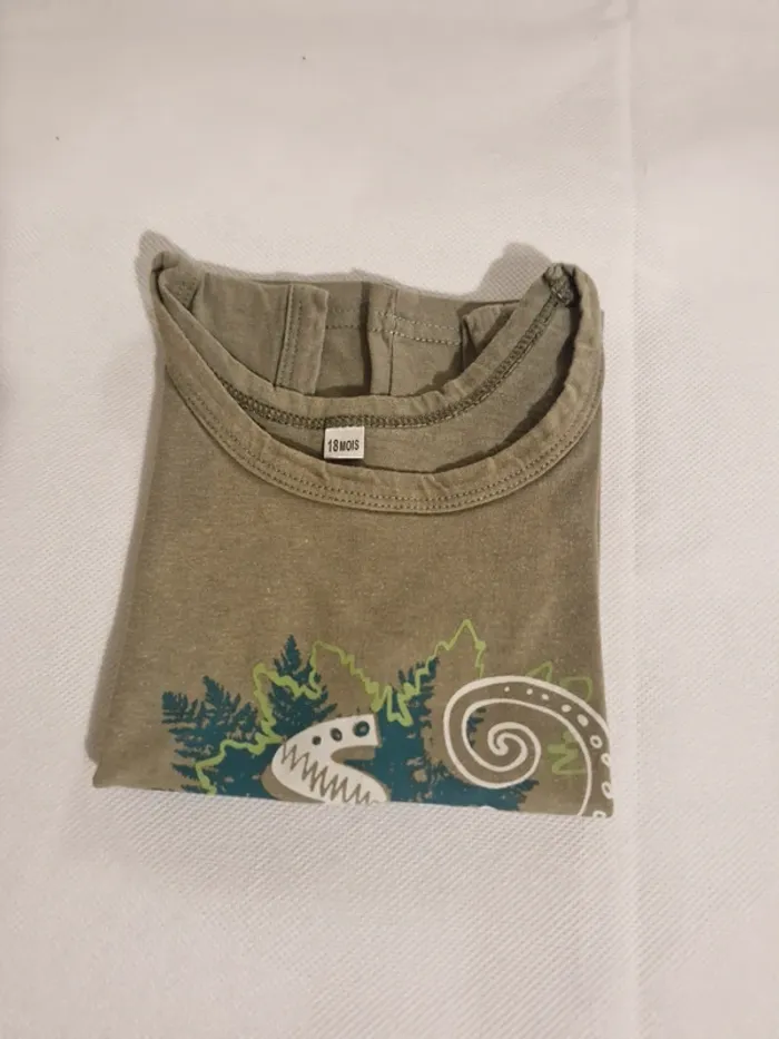 Débardeur motif lézard 18 mois kaki Sans marque - photo numéro 3