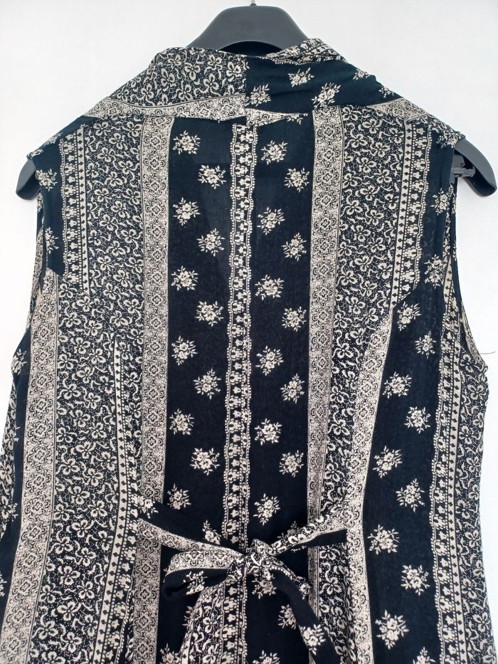 Robe longue vintage noire et blanche taille S - photo numéro 5