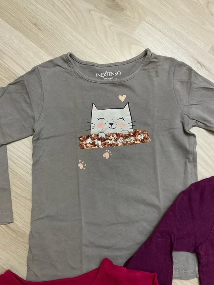 Lot de 3 t-shirts à sequins à manches longues taille 4 ans - photo numéro 4