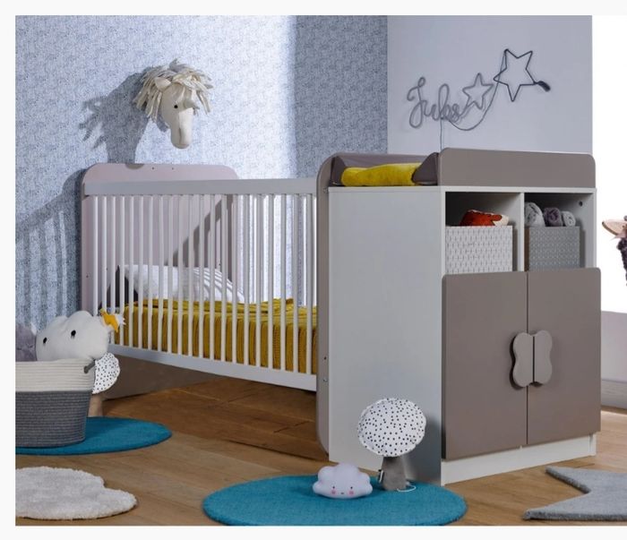 Lit évolutif enfant blanc et lin - photo numéro 10