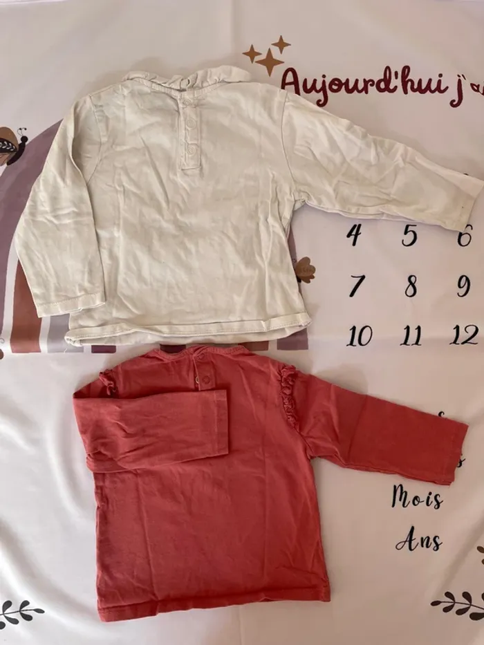 Lot de 2 t-shirts manches longues – Kiabi – Taille 18 mois - photo numéro 2