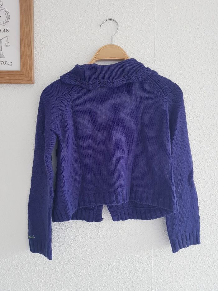 Catimini - Gilet boutonné, grosses mailles en angora - photo numéro 4