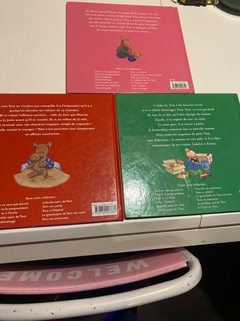 Lot 3 livres "Tom" - Mango Jeunesse (Déménagement, Cauchemar, Petite sœur)