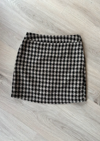 Minijupe bandeau tweed noir & beige Promod 🖤 Taille 38/M