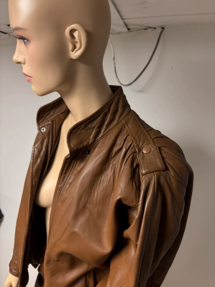 Ensemble veste et pantalon cuir véritable vintage damilou - photo numéro 11