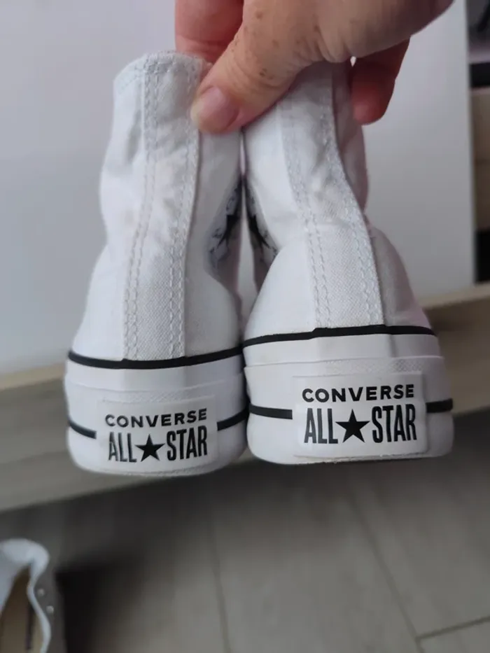 Converse plateforme blanche - photo numéro 6