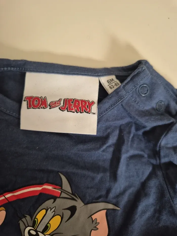 T-shirt à manches longues tom et jerry 6 mois - photo numéro 2