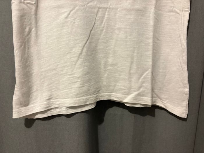 t-shirt blanc col v femme - photo numéro 3