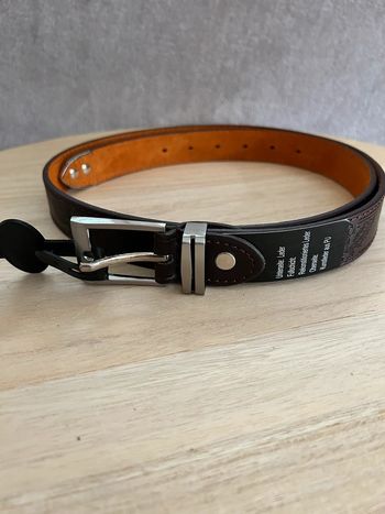Ceinture en cuir marron taille 105