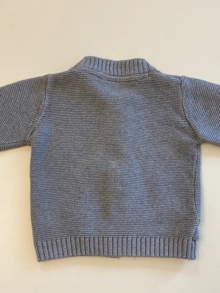 Beau gilet zippé gris 9/12 mois mois Tex baby - photo numéro 6