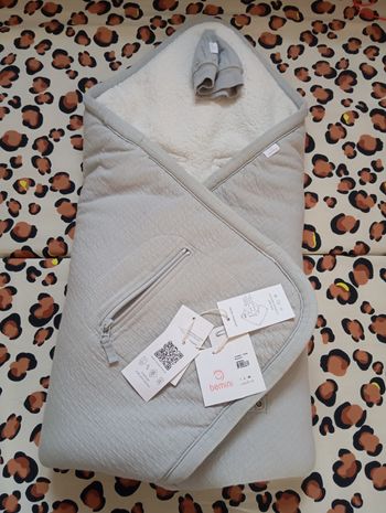 Nid d'ange, chancelière cosy, siège auto modèle Biside 0-12m Grizou