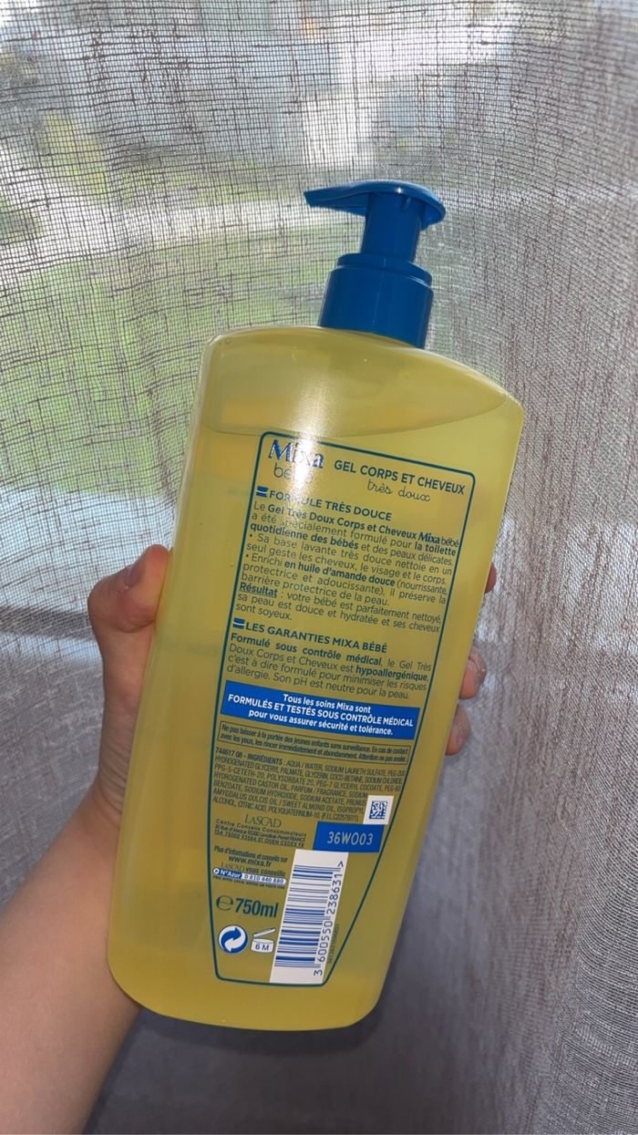 Lots de 6 gel douche cheveux mixa bébé - photo numéro 2