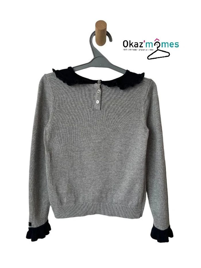 Pull fin gris et marine pailleté - Catimini 8 ans (128cm) - photo numéro 4