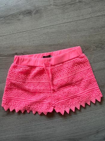 Short rose dentelle