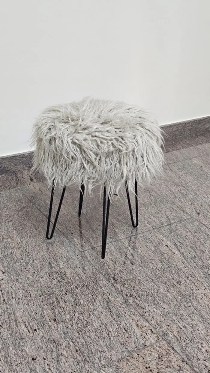 Sgabello pelo bianco - photo numéro 4
