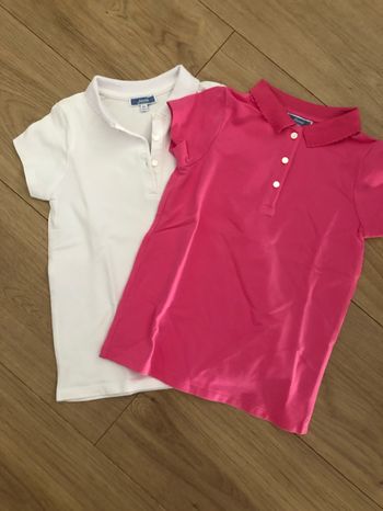 Lot de deux polos Jacadi rose et blanc