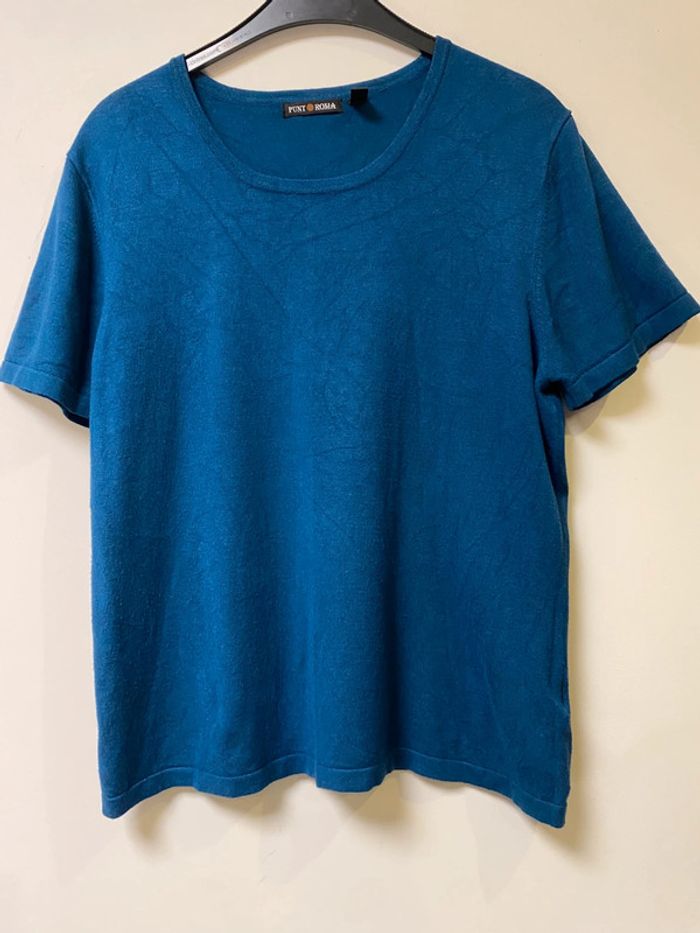 Joli haut bleu canard Punt Roma taille 40