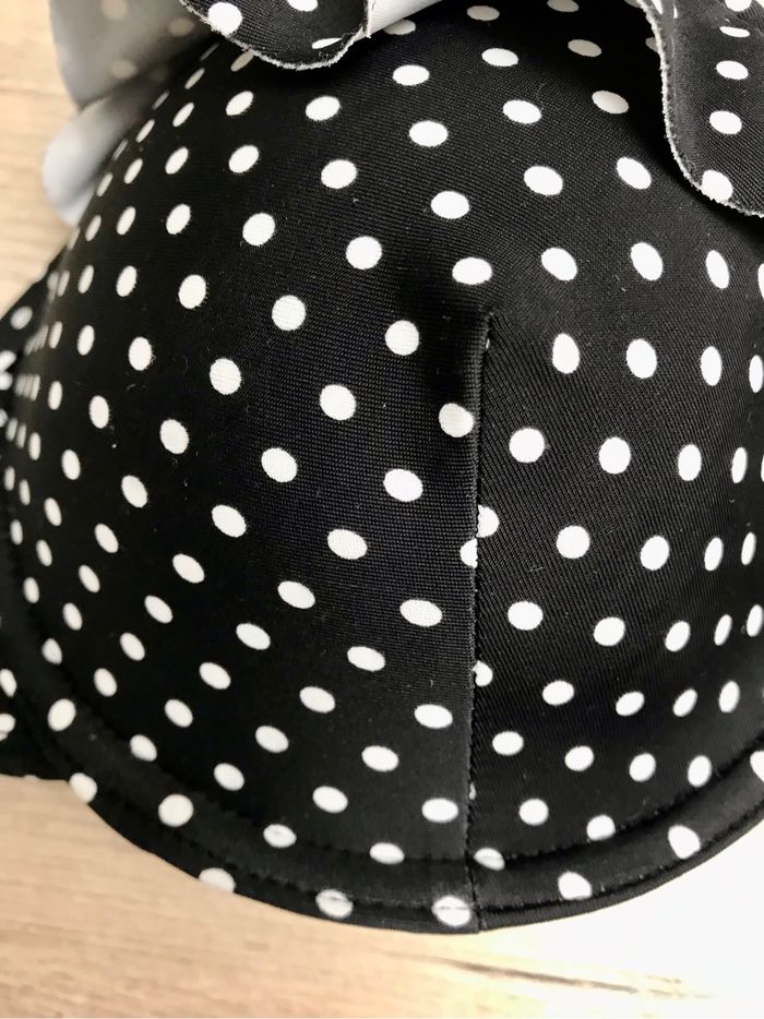 Maillot de bain Taille 42 bikini 2 pièces à armatures Zeeman noir blanc imprimé à pois - photo numéro 4