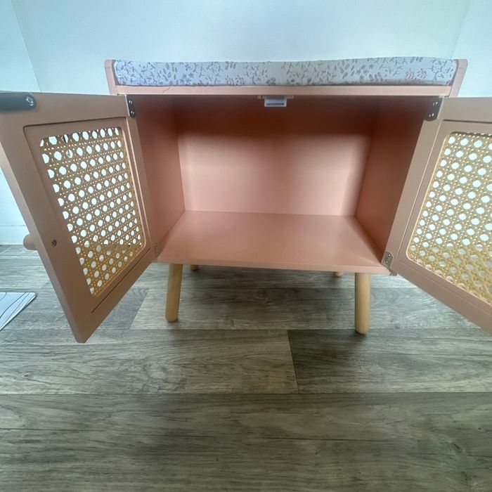 Table à langer cannage en bois - photo numéro 4