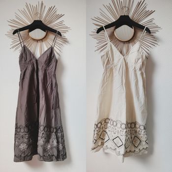 Lot de 2 robes midi en 100% coton en taille 36