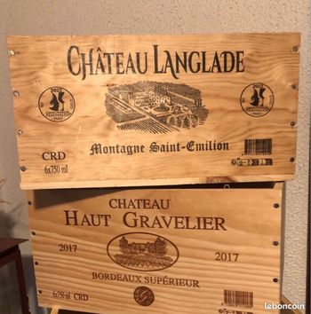 2 caisses en bois bois 