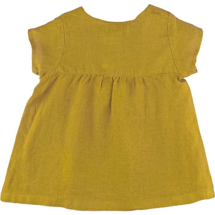 La Petite Collection Robe à manches courtes 6-12 mois en lin - photo numéro 2