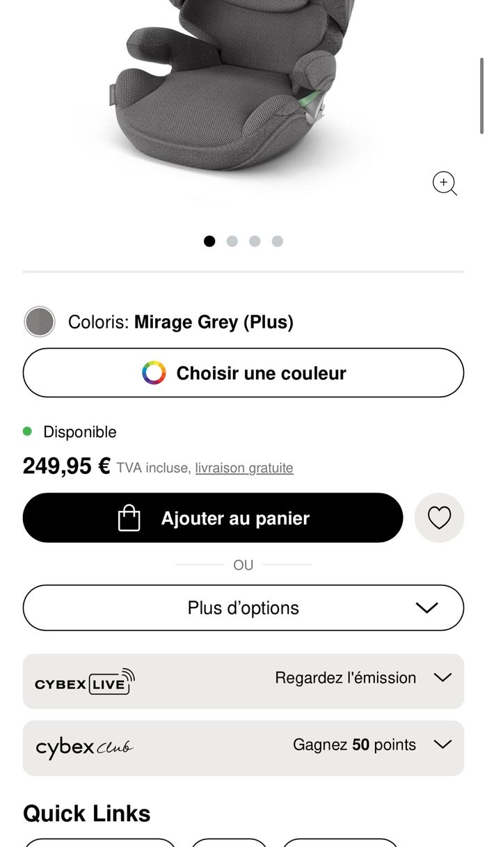 Cosy cybex cloud T neuf et siège réhausseur neuf - photo numéro 7