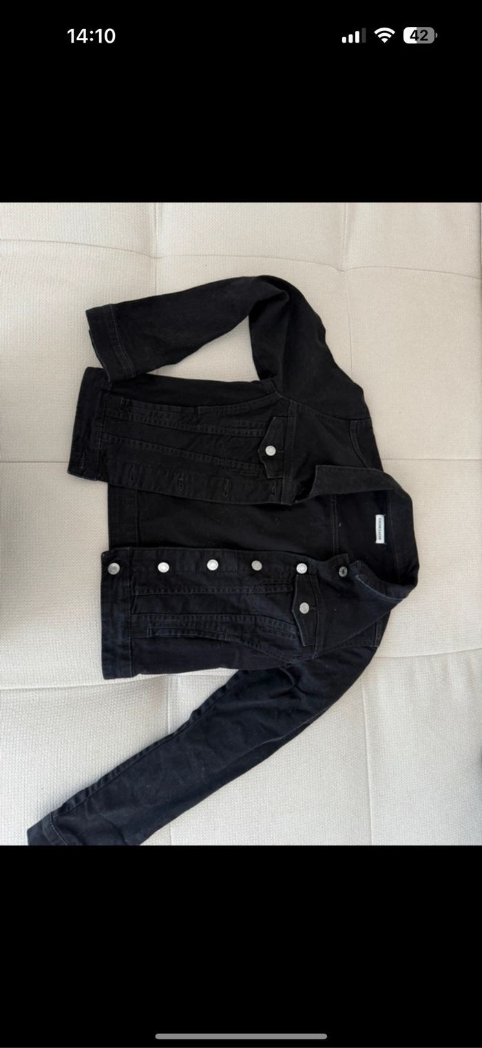 Veste en jeans noir - photo numéro 2