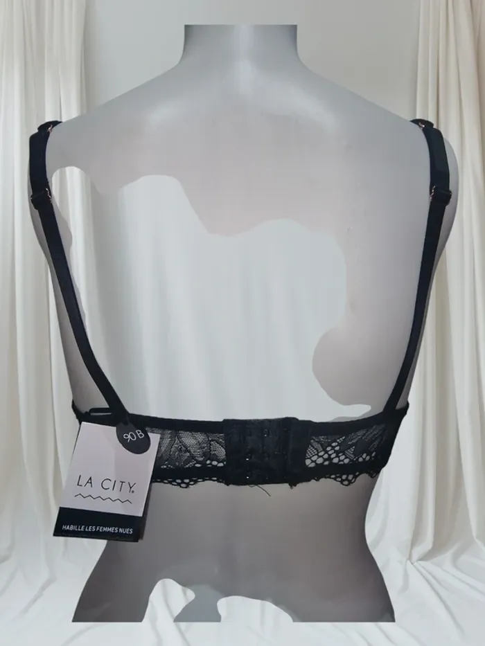 Joli Soutien-Gorge Noir, 90B - photo numéro 3