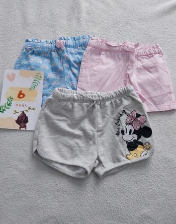 Lot 3 short 6 mois